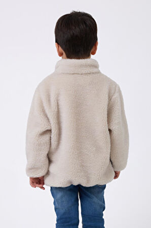 Erkek Çocuk Peluş Fermuarlı Welsoft Kışlık Mont