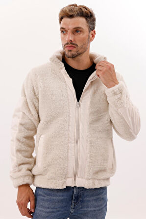 Erkek Peluş Rüzgar Geçirmez Welsoft Çift Kışlık Mont