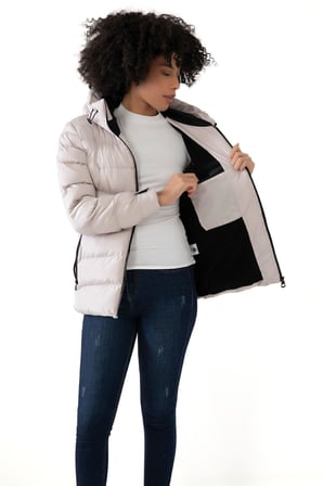 Spor Kadın Taş Kapüşonlu Içi Polarlı Su Geçirmez Rüzgara Dayanıklı  Mont & Kaban & Parka