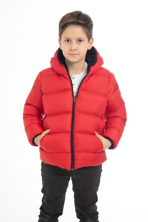 Spor Erkek Spor Çocuk Siyah  Polarlı Kapüşonlu Su Geçirmez Rüzgara Dayanıklı Cepli   Mont