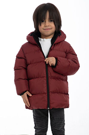 Spor Erkek Spor Çocuk Haki  Polarlı Kapüşonlu Su Geçirmez Rüzgara Dayanıklı   Mont - Kaban