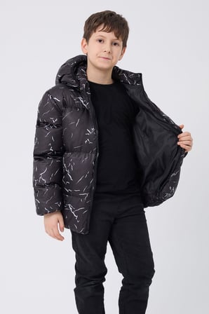 Spor Erkek Spor Çocuk Beyaz Çıkabilir Kapüşonlu Su ve Rüzgar Geçirmez Cepli   Mont & Kaban & Parka