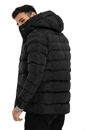 Spor Erkek Taş Içi Polarlı Kapüşonlu Su Geçirmez Rüzgara Dayanıklı   Mont