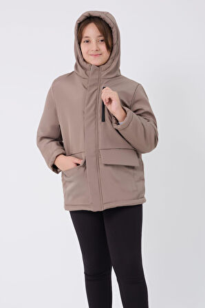Su ve Rüzgar Geçirmez Kapüşonlu 3 Cep  Mont & Kaban & Parka