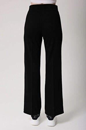 Kadın Yüksek Bel Bej Toparlayıcı İspanyol Paça Palazzo Pantolon