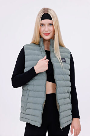 Kadın Nova Kumaş Şişme Yelek - İç Cepli