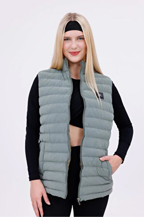 Kadın Nova Kumaş Şişme Yelek - İç Cepli