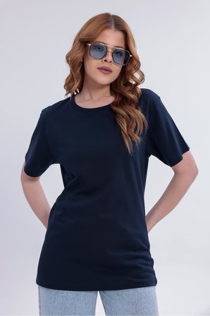 Kadın Basic Rahat Kalıp Likralı 30/1 Süprem Tişört-380