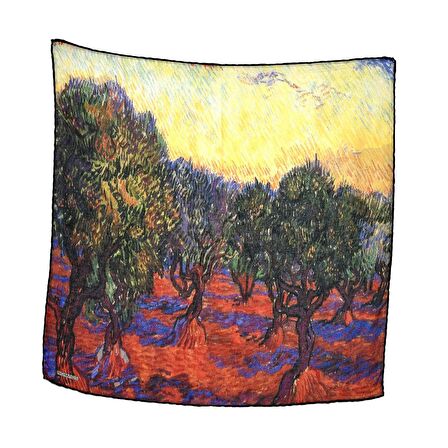 Van Gogh Olive Tree Desenli Bandana