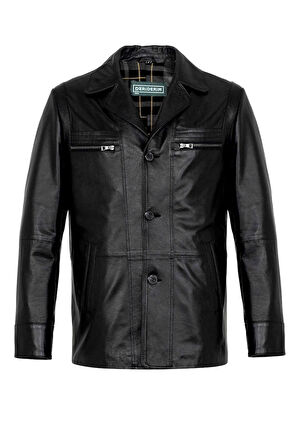 Siyah Douglas Erkek Deri Kaban 