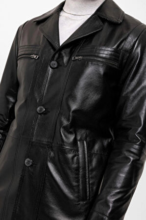 Siyah Douglas Erkek Deri Kaban 