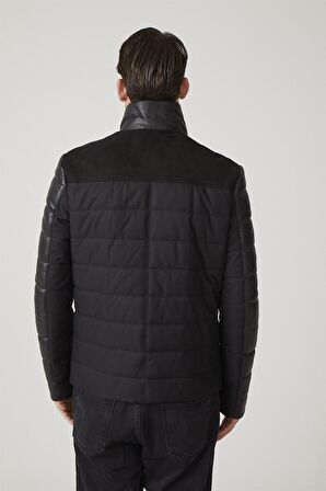 Renzo Siyah Erkek Deri Kaban