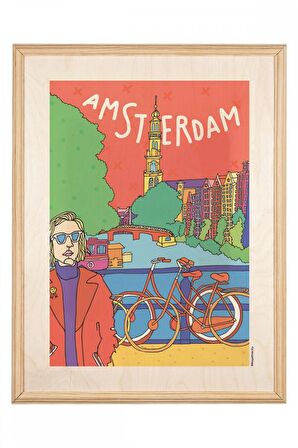 İkigai Amsterdam Ahşap Tablo