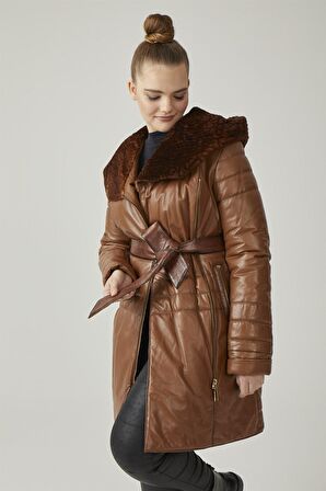 Taba Madelyn Kadın Deri Kaban