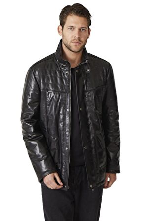 Samuel Siyah Erkek Deri Kaban