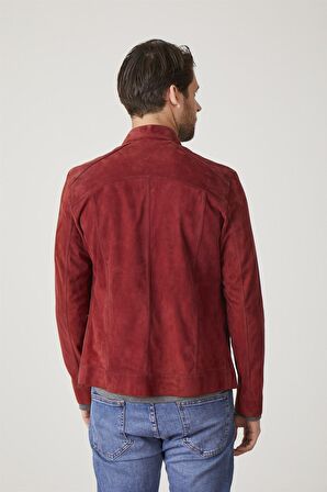Hardy Bordo Erkek Çift Taraflı Süet Mont