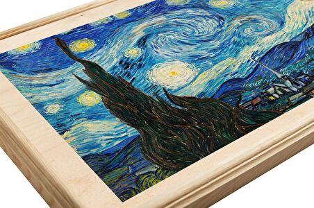 Van Gogh Yıldızlı Gece Ahşap Tablo