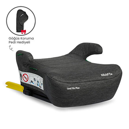 Lord Fix Plus i-size Booster 125-150 cm (15-36 Kg) Yükseltici Oto Koltuğu Gri