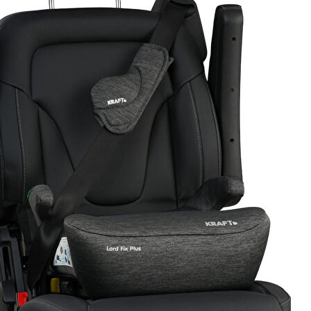 Lord Fix Plus i-size Booster 125-150 cm (15-36 Kg) Yükseltici Oto Koltuğu Gri