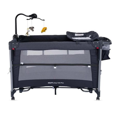 Kraft Easy Fold Plus Anne Yanı Oyun Parkı 70x110 cm Koyu Gri