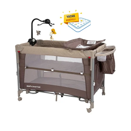 Smart Fold Anne Yanı Oyun Parkı 60 x 104 cm Bej