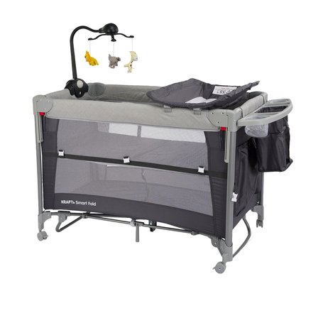 Smart Fold Anne Yanı Oyun Parkı 60 x 104 cm Gri