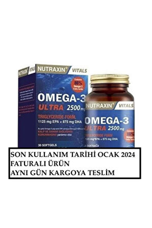 Nutraxin Omega-3 Ultra 2500 Mg 30 Yumuşak Kapsül