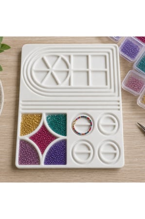 Besing Boncuk Dizim Tepsisi Masaüstü Organizer 3D Baskı Hobi Takı Tasarım Seti