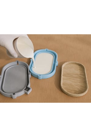 Besing Modern Tepsi Silikon Kalıp Sistemi Reçine Sanatları İçin