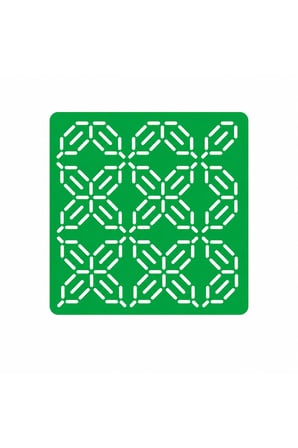 Besing Sashiko Geometrik Çiçek Nakış Şablonu Kumaş İşleme Stencil