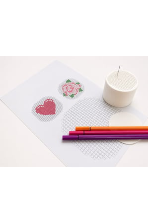Besing Punch Needle Saklama Kutusu ve Delik Şablonu 3D Baskı Organizer 7 cm