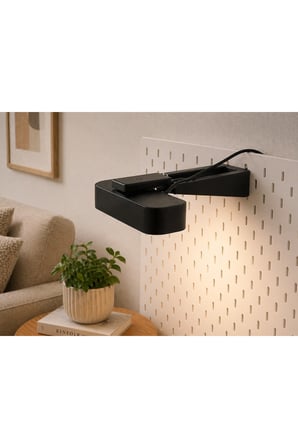 Skadis Uyumlu Işık Barı Montaj Aparatı | Pegboard Raf Tutucu | 3D Baskı