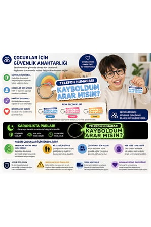 Besing Karanlıkta Parlayan Kişiye Özel Güvenlik Anahtarlığı 3D Baskı