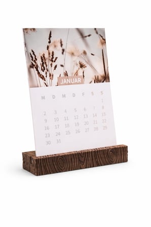 Besing Masaüstü Organizer Fotoğraf ve Kartlık Standı Ahşap Görünümlü 3D Baskı