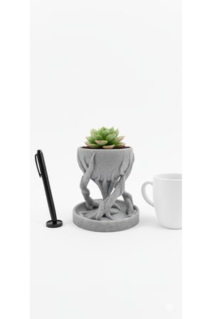 Modern Tasarım 3D Yazıcı Üretimi Minimalist Dekoratif Saksı – 10 Cm Pla