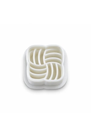 Kare Örgü Desenli Polimer Kil Kesici Kalıp – Square Ornamental Clay Cutter