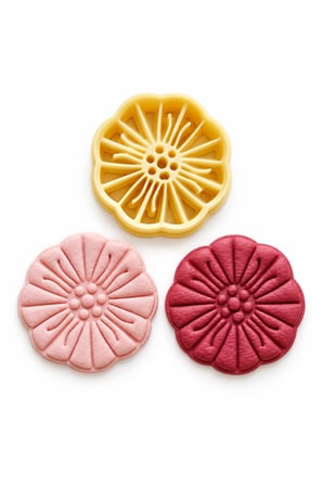 Çiçek Desenli Polimer Kil Kesici ve Baskı Kalıbı – Flower Polymer Clay Cutter