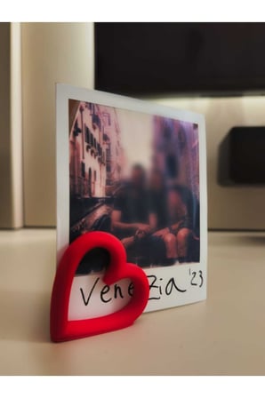 Besing Kalp Tasarımlı Polaroid Fotoğraf Tutucu Dekoratif Masaüstü Fotoğraf Standı