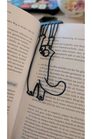 Besing Kedi Figürlü Metal Kitap Ayracı Dekoratif Tutucu 6'lı Set