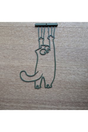 Besing Kedi Figürlü Metal Kitap Ayracı Dekoratif Tutucu 6'lı Set