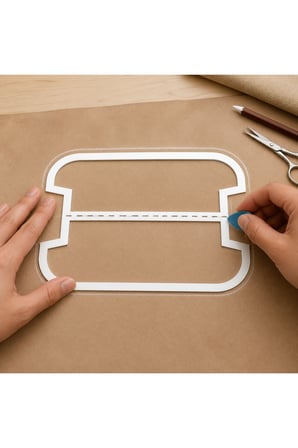Kumaş Kalemlik Dikiş Şablonu | Pencil Case Sewing Template