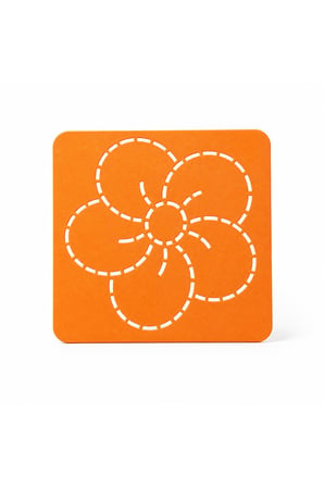 Besing Çiçek Desenli Sashiko Nakış Şablonu 12,5 cm