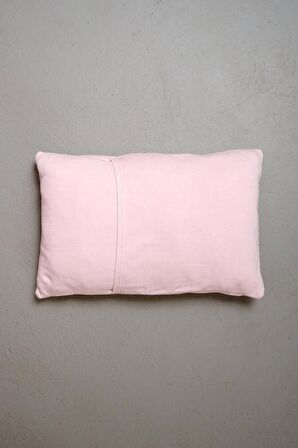 Peraluna FREE PILLOW %100 Organik Pamuk Triko Yastık Kılıfı 60X40 CM Toz Pembe