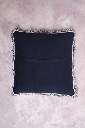 Peraluna ZEBRA PILLOW %100 Organik Pamuk Triko Yastık Kılıfı 45X45 CM Lacivert