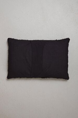 Peraluna FOAM PILLOW Şifon Şerit Triko Yastık Kılıfı 60X40 CM Siyah