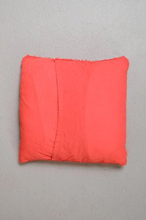 Peraluna FOAM PILLOW Şifon Şerit Triko Yastık Kılıfı 45X45 CM Koral