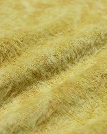 Far Afield ECLIPSE  KNIT - FULLY TIE DIE Bisiklet Yaka Standart Kesim Batik Desen Tüylü Erkek Triko Kazak - Sarı