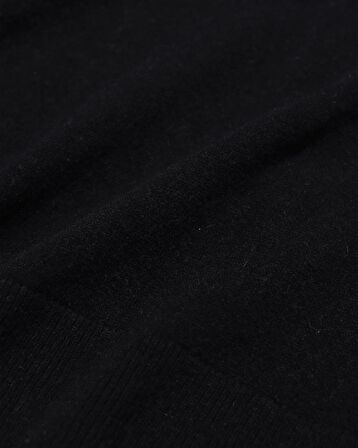 Far Afield KIER KNITTED POLO Polo Yaka Standart Kesim Yün Karışım Erkek Triko Kazak - Siyah