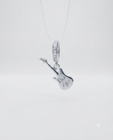 Kadın Gümüş Bileklik Uyumlu Gitar Model Charm