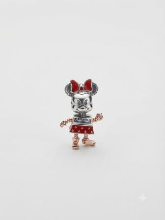 Kadın Gümüş Bileklik Uyumlu Mickey Model Charm